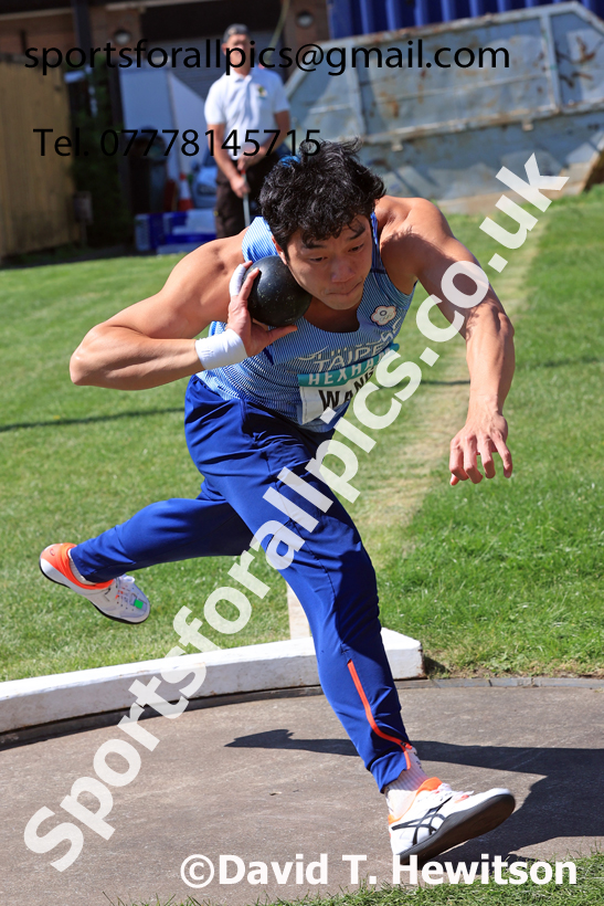 Decathlon shot putt, 2025 EAP International Combined Events, Hexham, Northumberland.  Photo: David T. Hewitson/Sports for All Pics
